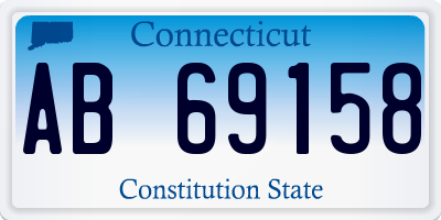 CT license plate AB69158