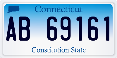 CT license plate AB69161