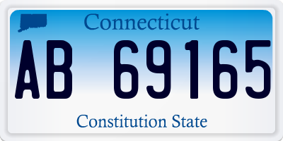 CT license plate AB69165