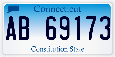 CT license plate AB69173