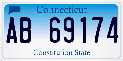 CT license plate AB69174