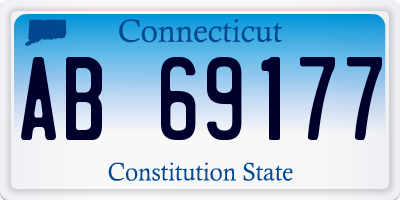 CT license plate AB69177