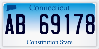 CT license plate AB69178