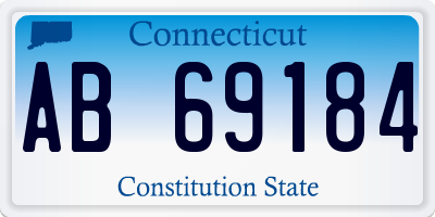 CT license plate AB69184