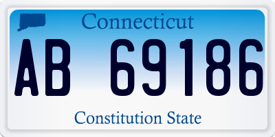 CT license plate AB69186