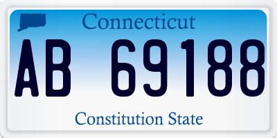 CT license plate AB69188