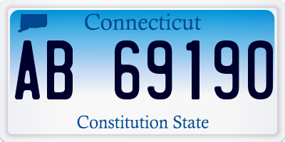 CT license plate AB69190