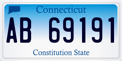 CT license plate AB69191