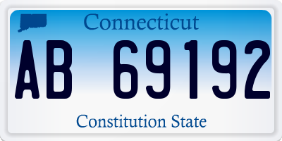 CT license plate AB69192