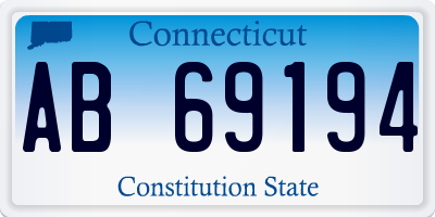 CT license plate AB69194
