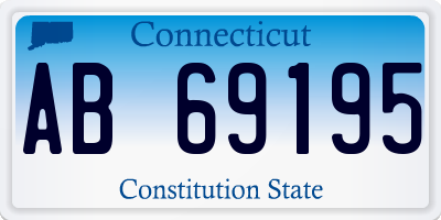 CT license plate AB69195