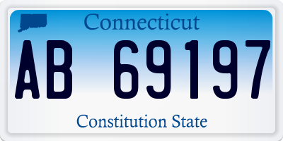 CT license plate AB69197