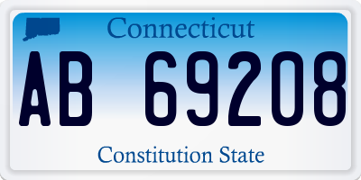 CT license plate AB69208