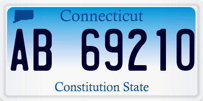 CT license plate AB69210