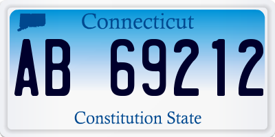 CT license plate AB69212