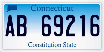 CT license plate AB69216