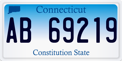 CT license plate AB69219