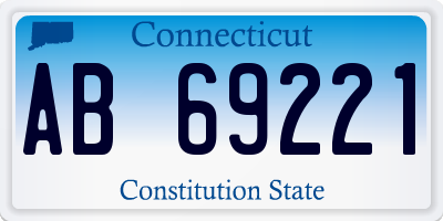 CT license plate AB69221