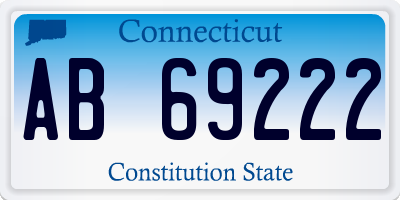 CT license plate AB69222
