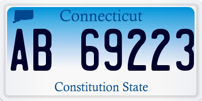 CT license plate AB69223