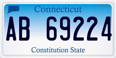 CT license plate AB69224