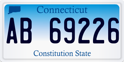CT license plate AB69226