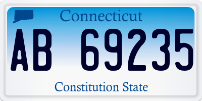 CT license plate AB69235