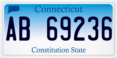 CT license plate AB69236