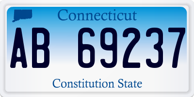 CT license plate AB69237