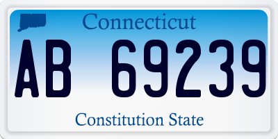 CT license plate AB69239