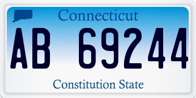 CT license plate AB69244