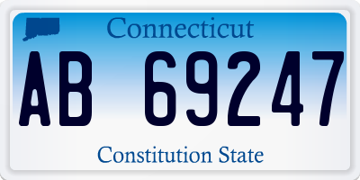 CT license plate AB69247
