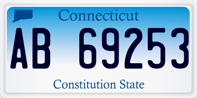 CT license plate AB69253