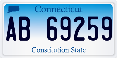CT license plate AB69259