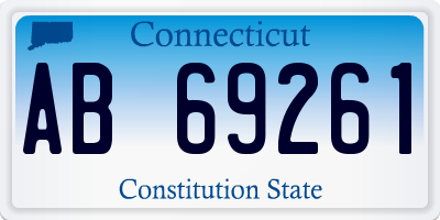 CT license plate AB69261
