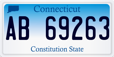 CT license plate AB69263
