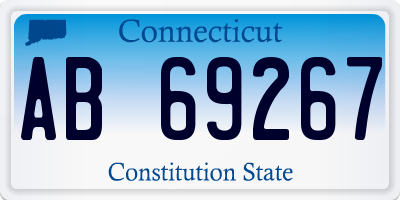 CT license plate AB69267