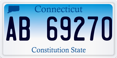 CT license plate AB69270