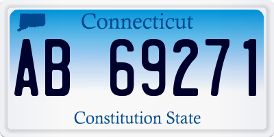 CT license plate AB69271