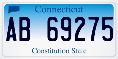 CT license plate AB69275