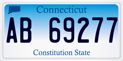 CT license plate AB69277