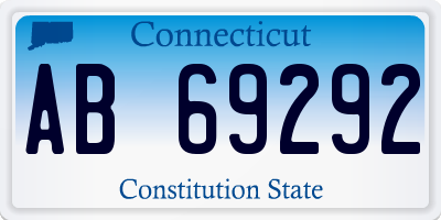 CT license plate AB69292