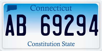 CT license plate AB69294