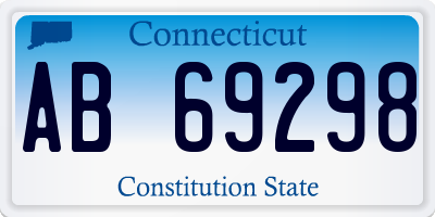 CT license plate AB69298