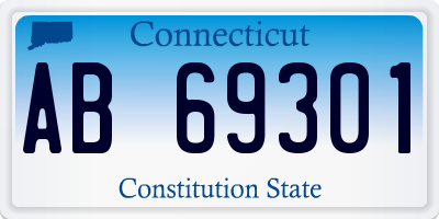 CT license plate AB69301