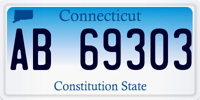 CT license plate AB69303