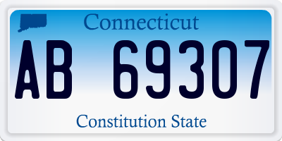 CT license plate AB69307