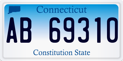 CT license plate AB69310