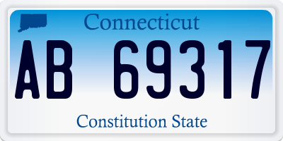 CT license plate AB69317