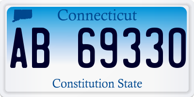 CT license plate AB69330
